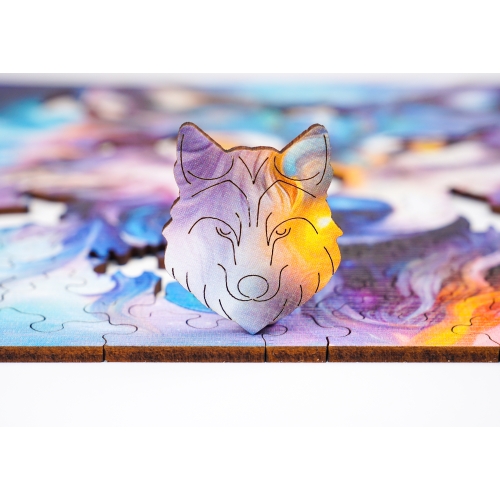 Puzzle Drewniane 25 x 25 cm WILK 145 Elementów Układanka Drewniana